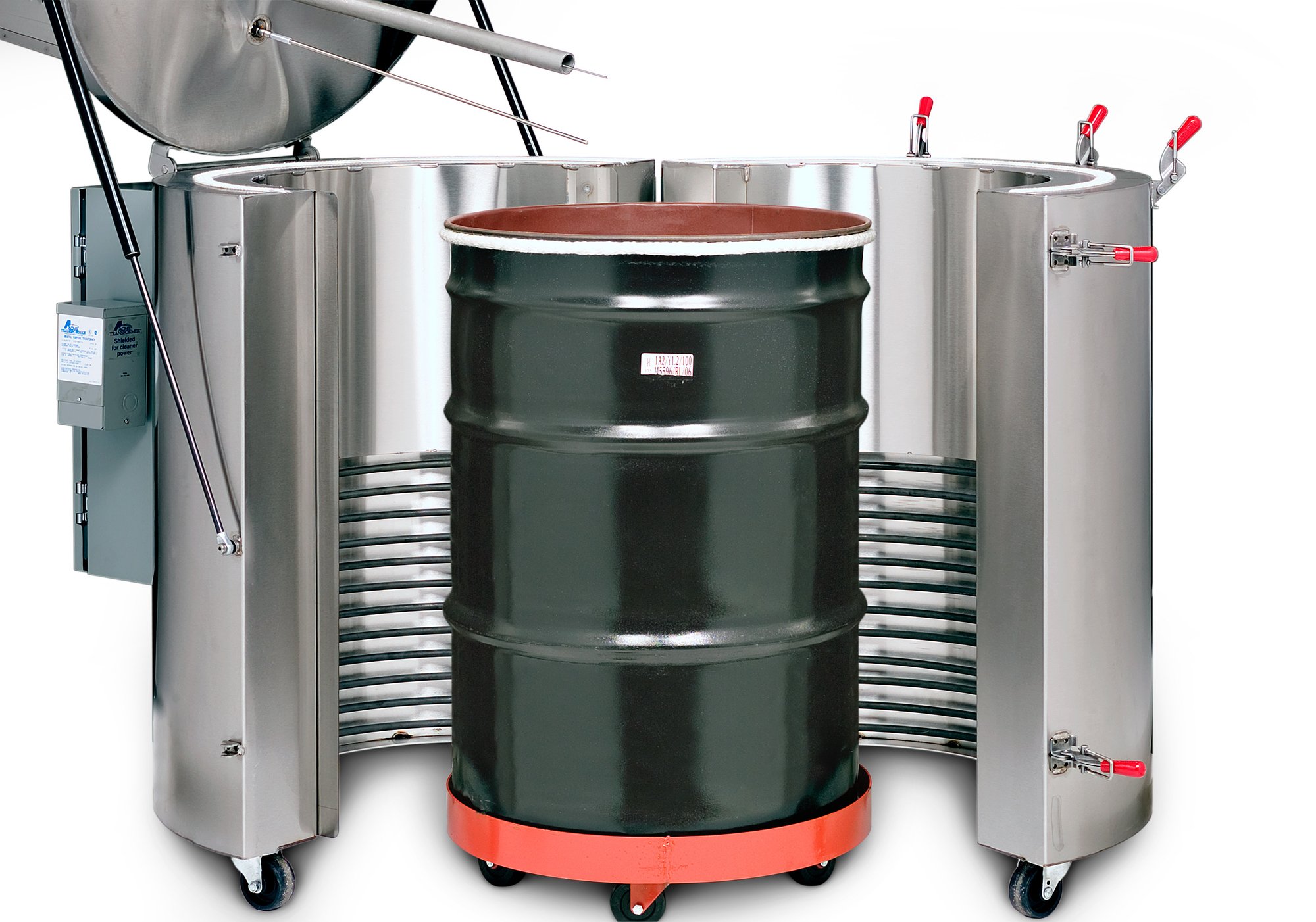 Drum open with barrel